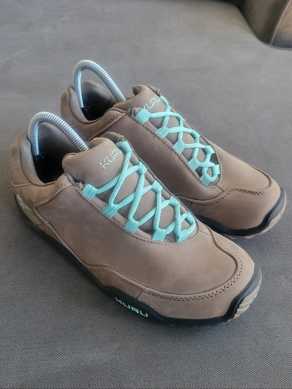 Kuru Chicane Womens Size 8.5 Brown Black Blue Athletic Leather Shoes Sneakers